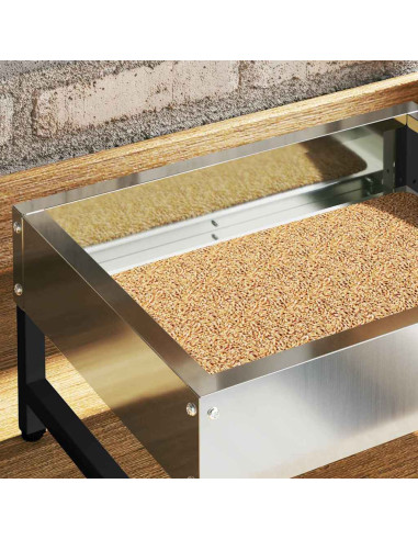 Mangiatore per Uccelli Argento 80 x 28 x 13.5 cm