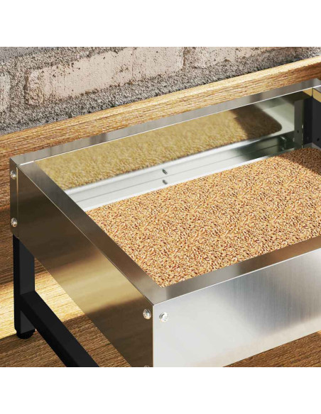 Mangiatore per Uccelli Argento 80 x 28 x 13.5 cm