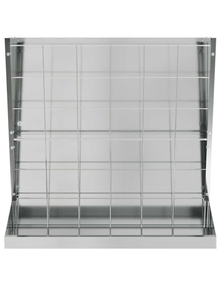 Nutriente per Fieno Argento 71 x 33 x 70 cm Acciaio zincato