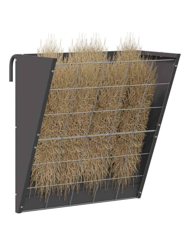 Mangiatore Appeso per Fieno Nero 61 x 33 x 66 cm