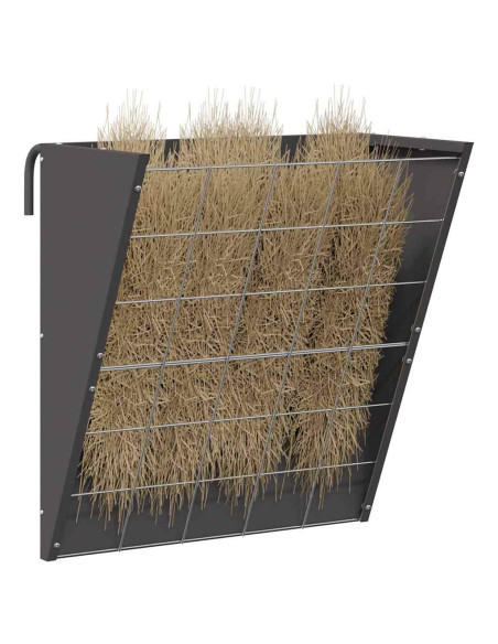Mangiatore Appeso per Fieno Nero 61 x 33 x 66 cm
