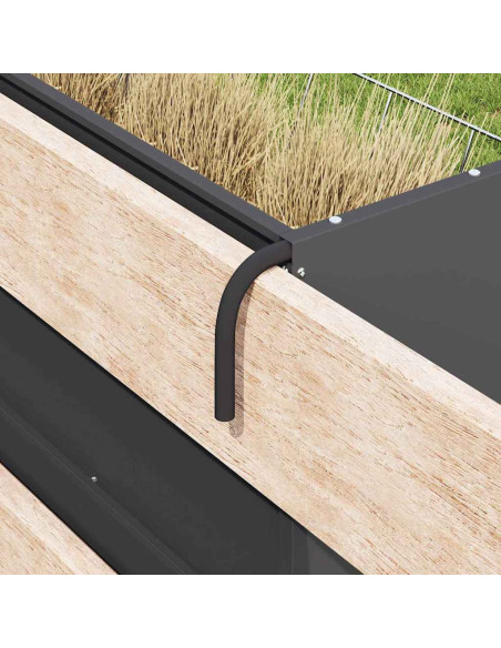 Mangiatore Appeso per Fieno Nero 61 x 33 x 66 cm