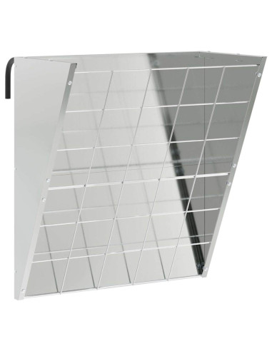 Mangiatore Appeso per Fieno Argento 61 x 33 x 66 cm