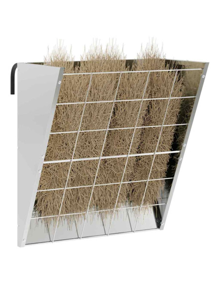 Mangiatore Appeso per Fieno Argento 61 x 33 x 66 cm