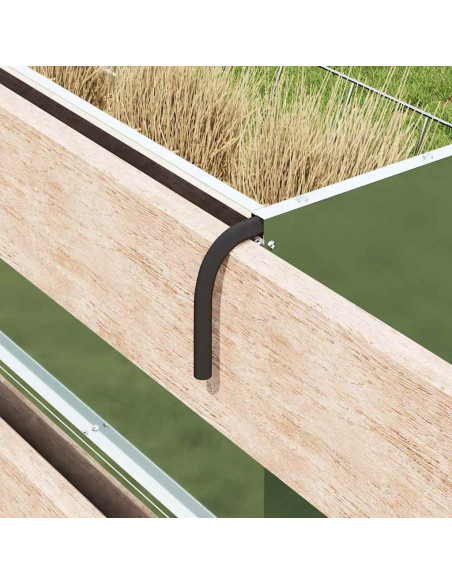 Mangiatore Appeso per Fieno Argento 61 x 33 x 66 cm