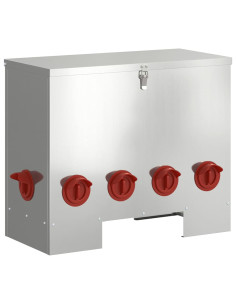 Feeder per pollo Argento 60,5 x 29 x 51 cm Acciaio zincato 2