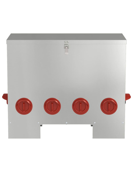 Feeder per pollo Argento 60,5 x 29 x 51 cm Acciaio zincato