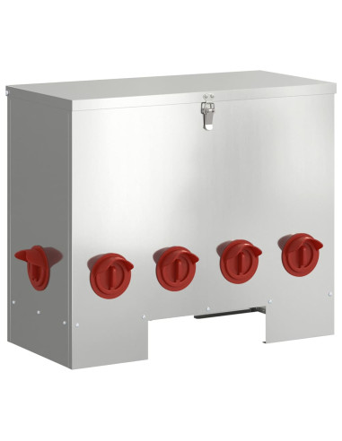 Feeder per pollo Argento 60,5 x 29 x 51 cm Acciaio zincato