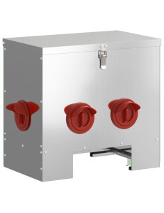 Feeder per pollo Argento 40,5 x 25 x 38 cm Acciaio zincato 2