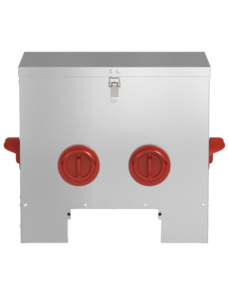 Feeder per pollo Argento 40,5 x 25 x 38 cm Acciaio zincato