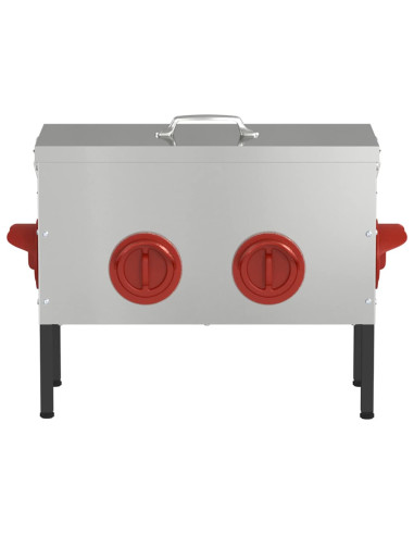 Feeder per pollo Argento 41,5 x 20,5 x 33 cm Acciaio zincato