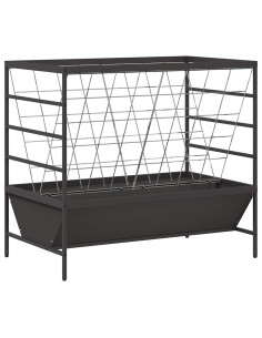 Mangiatore per Bestiame Nero 100 x 60 x 90 cm 2