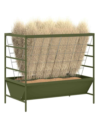 Mangiatore per Bestiame Verde oliva 100 x 60 x 90 cm