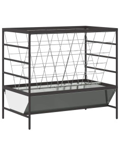 Mangiatore per Bestiame Argento 100 x 60 x 90 cm 2