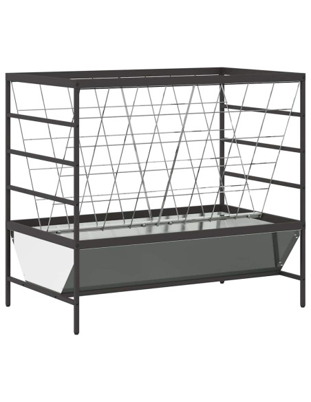 Mangiatore per Bestiame Argento 100 x 60 x 90 cm