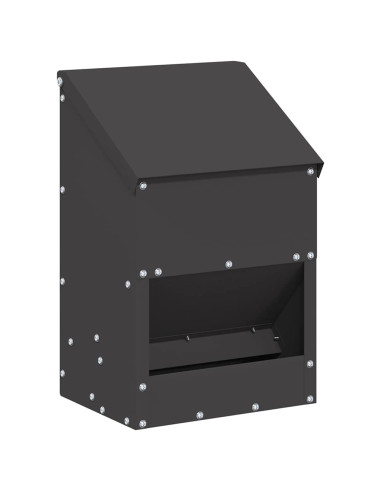 Feeder per pollo Nero 21 x 16 x 33 cm Acciaio laminato a freddo