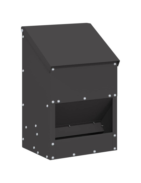 Feeder per pollo Nero 21 x 16 x 33 cm Acciaio laminato a freddo