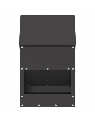 Feeder per pollo Nero 21 x 16 x 33 cm Acciaio laminato a freddo