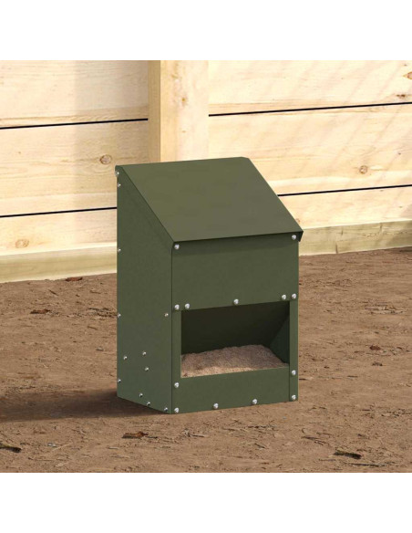 Feeder per pollo Verde oliva 21 x 16 x 33 cm