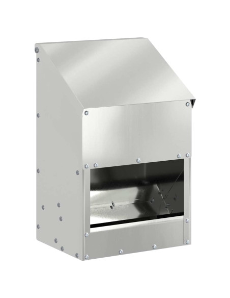 Feeder per pollo Argento 21 x 16 x 33 cm Acciaio zincato