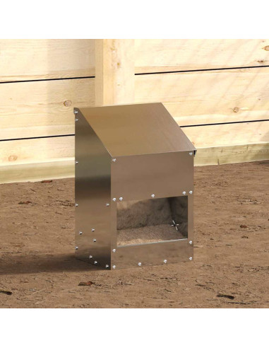 Feeder per pollo Argento 21 x 16 x 33 cm Acciaio zincato