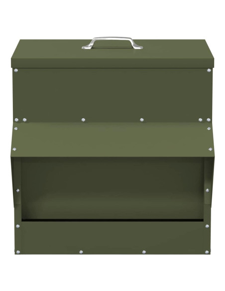 Feeder per pollo Verde oliva 40,5 x 45 x 41 cm