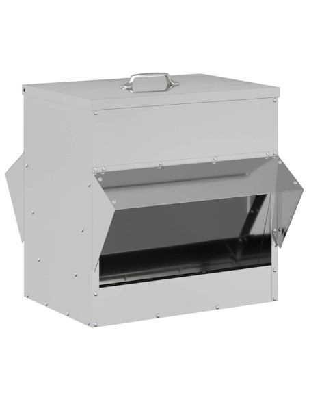 Feeder per pollo Argento 40,5 x 45 x 41 cm Acciaio zincato