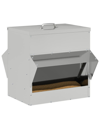Feeder per pollo Argento 40,5 x 45 x 41 cm Acciaio zincato