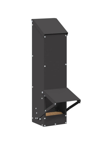 Feeder per pollo Nero 13 x 12 x 51 cm Acciaio laminato a freddo