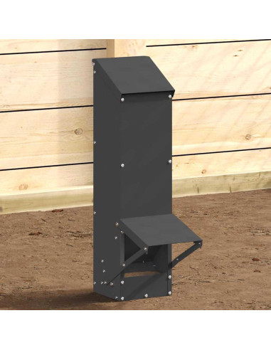 Feeder per pollo Nero 13 x 12 x 51 cm Acciaio laminato a freddo