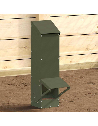 Feeder per pollo Verde oliva 13 x 12 x 51 cm