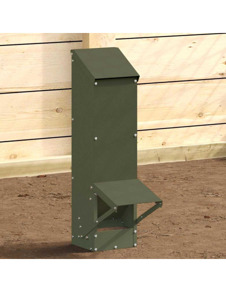 Feeder per pollo Verde oliva 13 x 12 x 51 cm