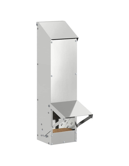 Feeder per pollo Argento 13 x 12 x 51 cm Acciaio zincato
