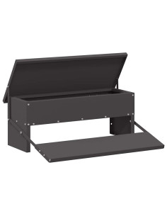 Mangiatore a Pedale per Pollo Nero 48,5 x 39,5 x 19 cm 2
