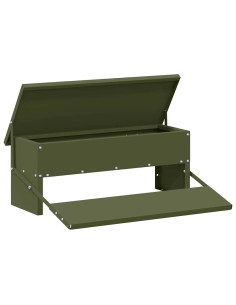 Mangiatore a Pedale per Pollo Verde oliva 48,5 x 39,5 x 19 cm 2