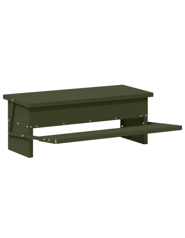 Mangiatore a Pedale per Pollo Verde oliva 48,5 x 39,5 x 19 cm