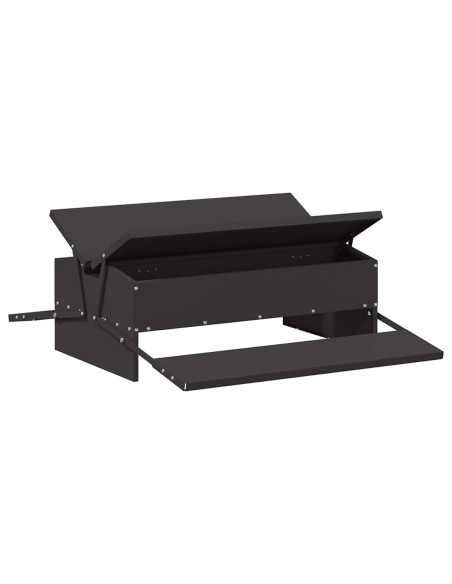 Mangiatore a Pedale per Pollo Nero 75 x 53 x 20,5 cm