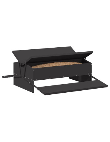 Mangiatore a Pedale per Pollo Nero 75 x 53 x 20,5 cm