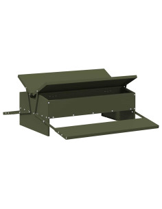 Mangiatore a Pedale per Pollo Verde oliva 75 x 53 x 20,5 cm 2
