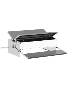 Mangiatore a Pedale per Pollo Argento 75 x 53 x 20,5 cm 2