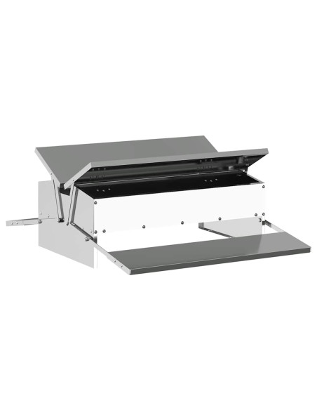 Mangiatore a Pedale per Pollo Argento 75 x 53 x 20,5 cm