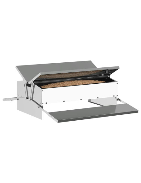 Mangiatore a Pedale per Pollo Argento 75 x 53 x 20,5 cm