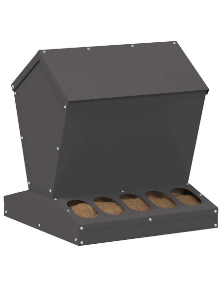 Feeder per pollo Nero 40 x 40 x 45 cm Acciaio laminato a freddo