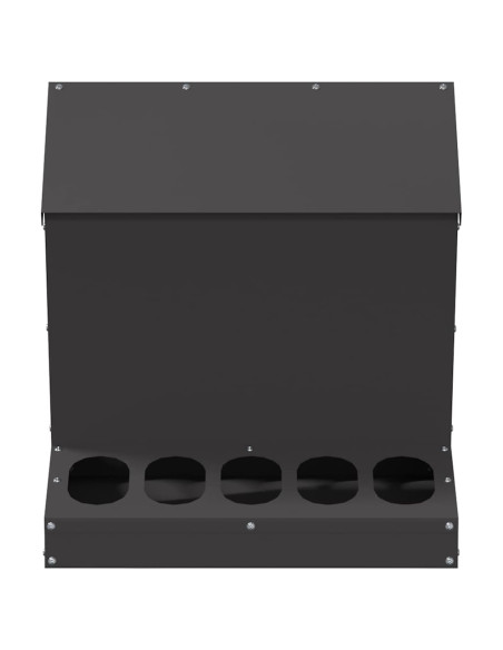 Feeder per pollo Nero 40 x 40 x 45 cm Acciaio laminato a freddo