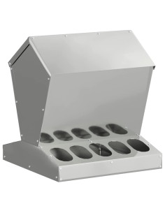 Feeder per pollo Argento 40 x 40 x 45 cm Acciaio zincato 2