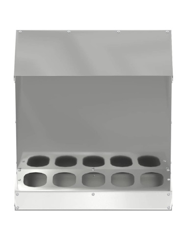 Feeder per pollo Argento 40 x 40 x 45 cm Acciaio zincato
