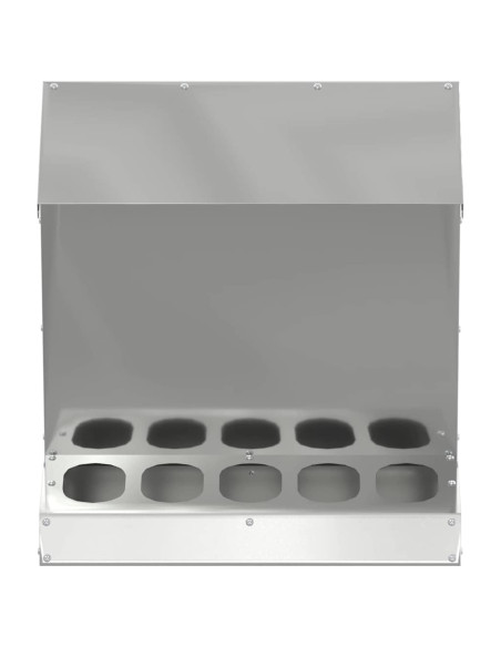 Feeder per pollo Argento 40 x 40 x 45 cm Acciaio zincato