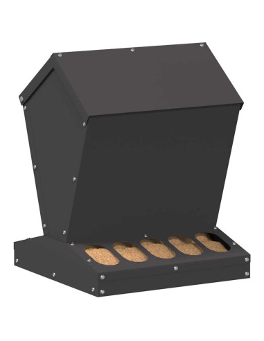 Feeder per pollo Nero 30 x 30 x 39 cm Acciaio laminato a freddo