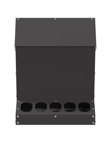 Feeder per pollo Nero 30 x 30 x 39 cm Acciaio laminato a freddo