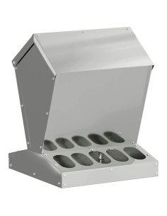 Feeder per pollo Argento 30 x 30 x 39 cm Acciaio zincato 2